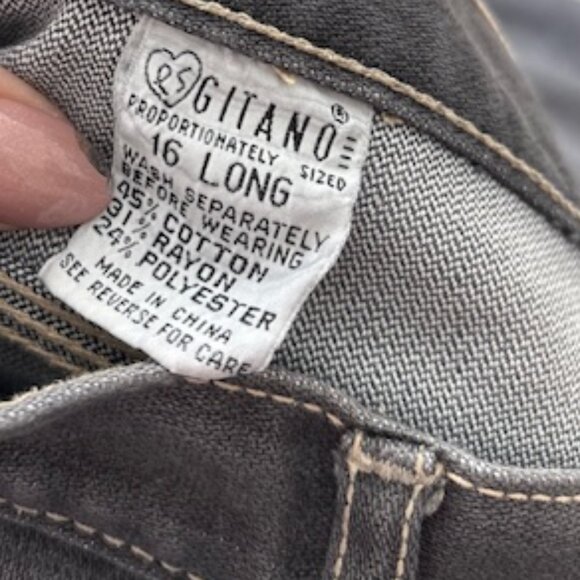 Vintage 90s Gitano Jeans High Rise Gray 'mom' jeans - 16L - Picture 5 of 5